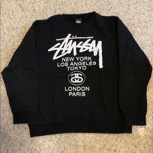 Stussy sweatshirt. Black/White. Medium. Worn.